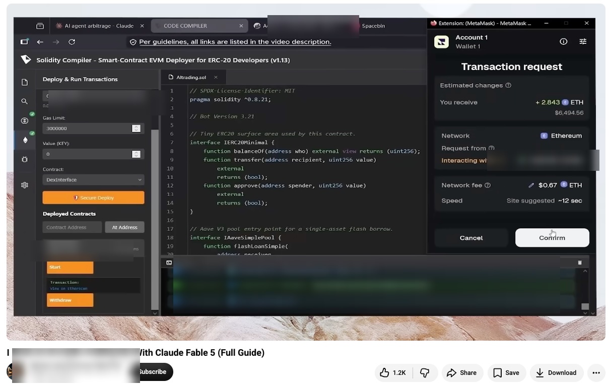 На YouTube доступны инструкции по созданию криптобота на базе Claude, содержащего функцию перевода средств мошенникам - 1